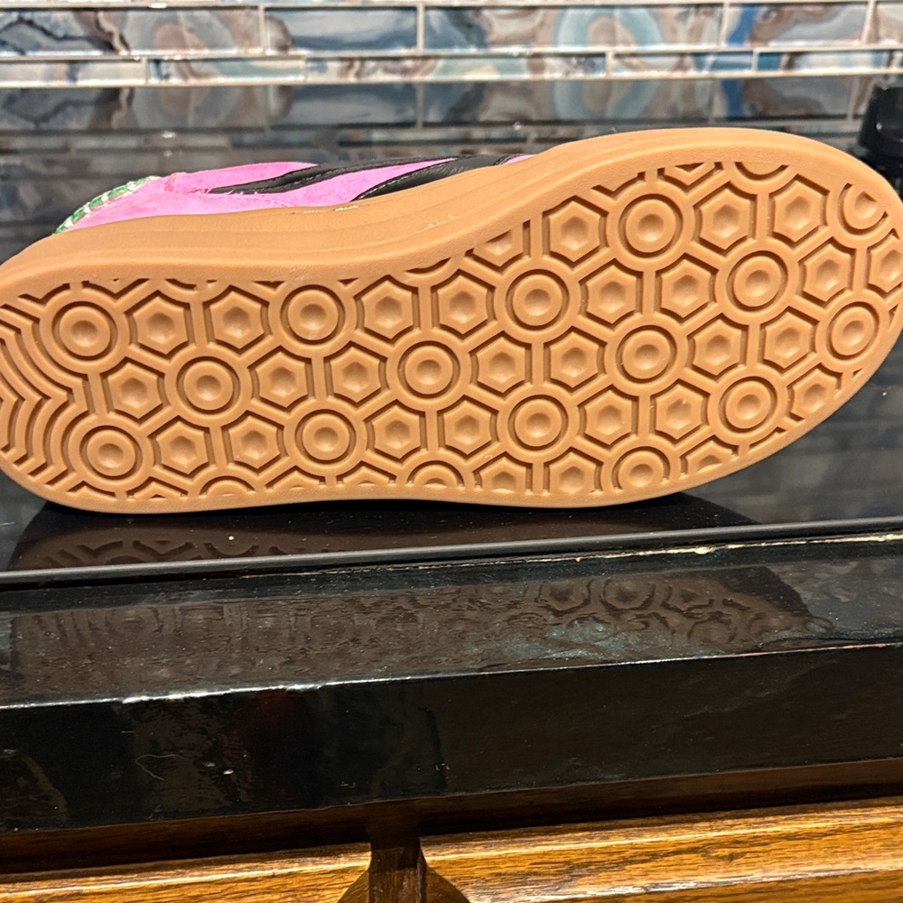 Steve Madden Pink and Black Suede Platform Sneakers - Picture 5 of 10